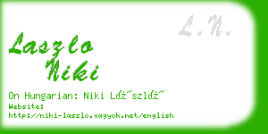 laszlo niki business card